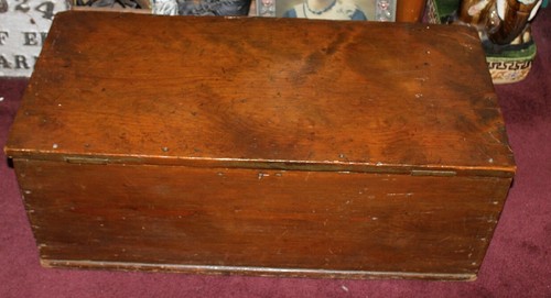 Antique handmade wood storage - handmade,