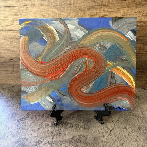 Original abstract acrylic wavy - acrylic,