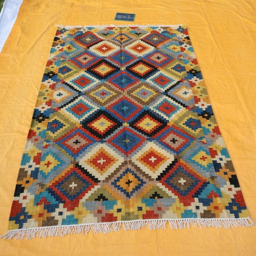 Hand woven wool rug turkish - hand,