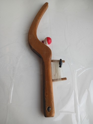 Vintage wooden ice fishing - wooden,
