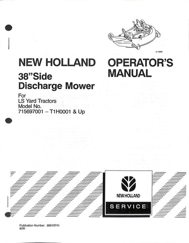 New holland side discharge - holland, 38"