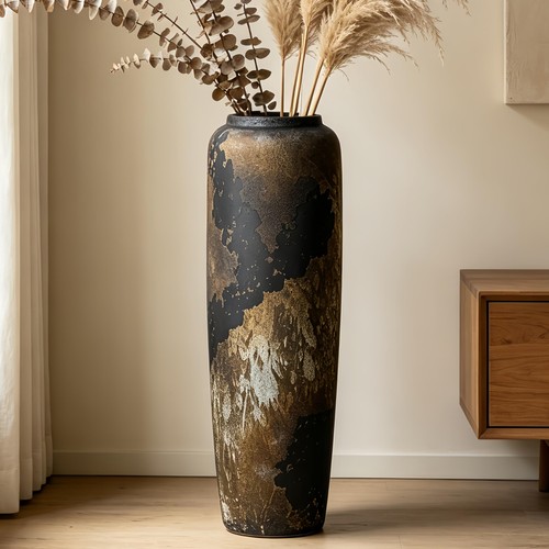 Black rustic ceramic floor - black,