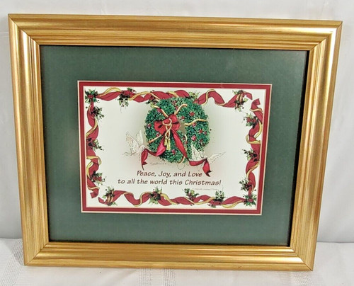 Framed christmas print picture - framed,