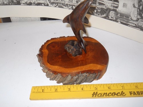Wood dolphin tree cross - , on