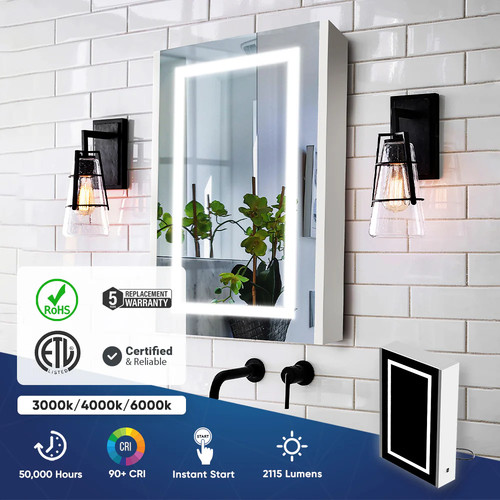 Led bathroom mirror with - mirror,