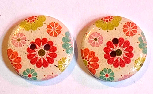 Flower buttons sewing - flower, 1"
