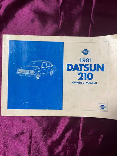 1981 datsun 210 owners manual - datsun,