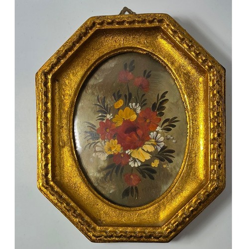 5x7 vtg italian hand painted - hand,