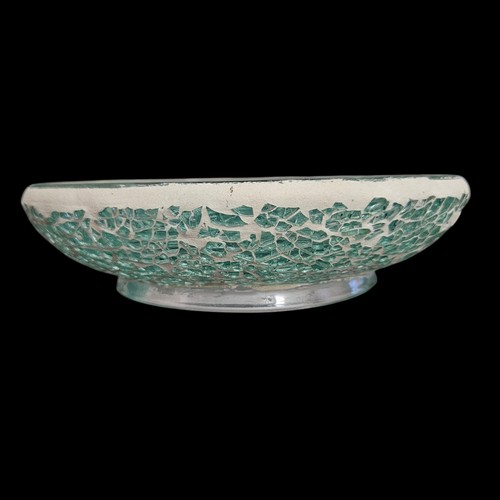 Vintage green crackle mosaic - green,