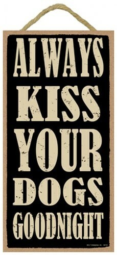 Always kiss your - your, dogs