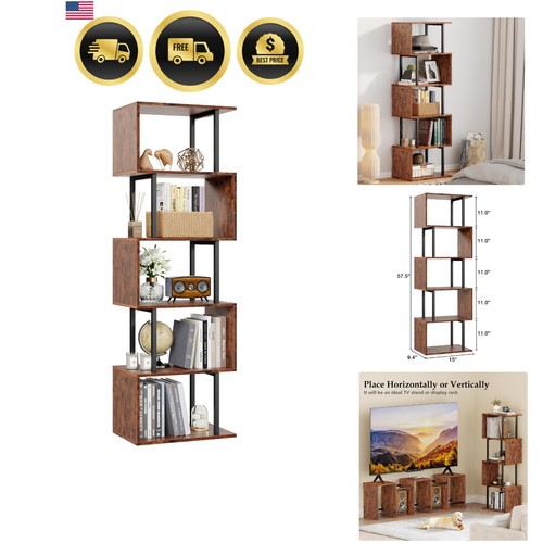 Bookshelf tall shaped - bookshelf, s-shaped