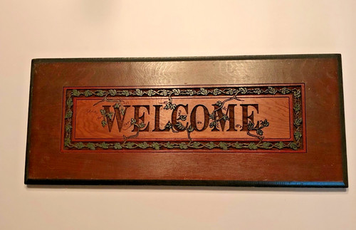 Vintage wood welcome sign - vintage,