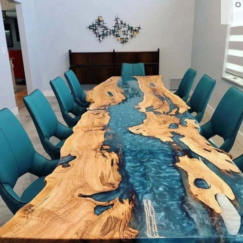 Custom epoxy resin table - resin,