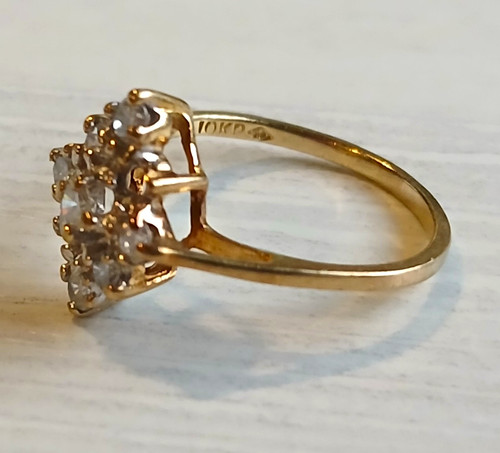 10k yellow gold diamond - gold,