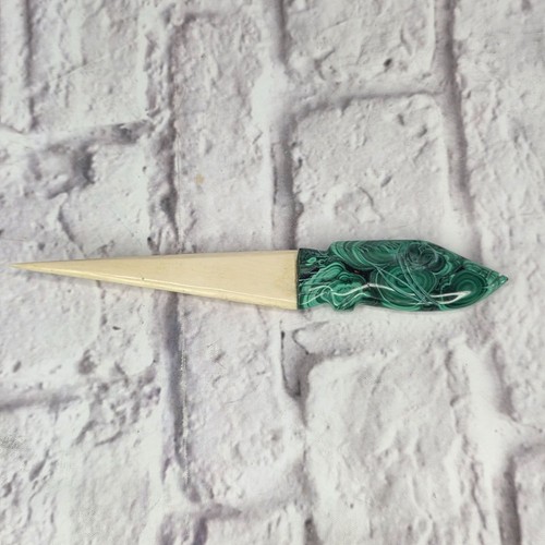 Vintage malachite fish - malachite,
