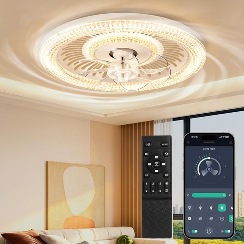 Led ceiling fan - fan, white