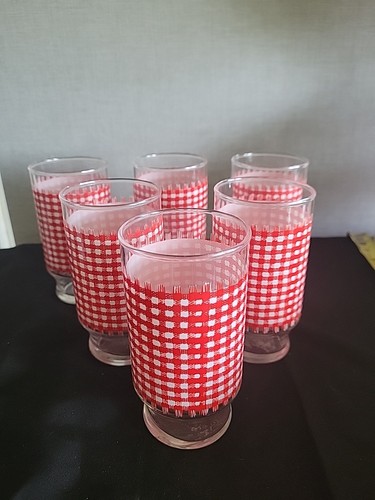 Vintage libbey red country - libbey, "red