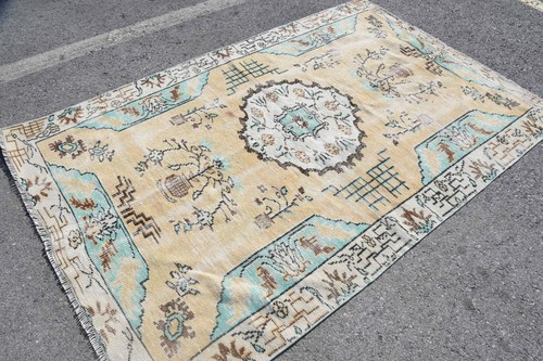 1x7 area vintage rug - area,