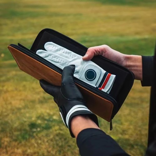 Leather golf glove holder - glove,