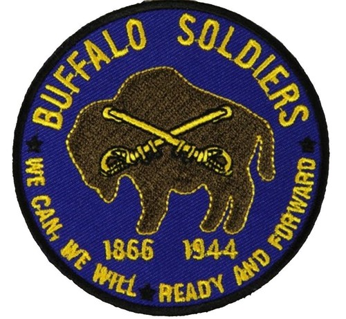 Buffalo soldiers round patch - buffalo,