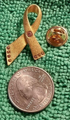 Vintage avon gold tone ribbon - tone,
