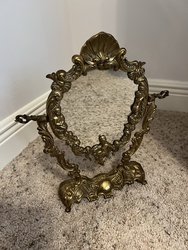 Antique brass ornate swivel - antique,