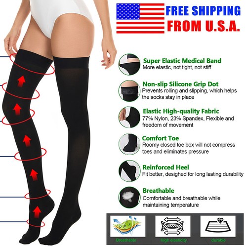 Thigh high compression socks - compression,