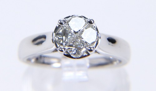 Zei 14k white gold diamond - white,
