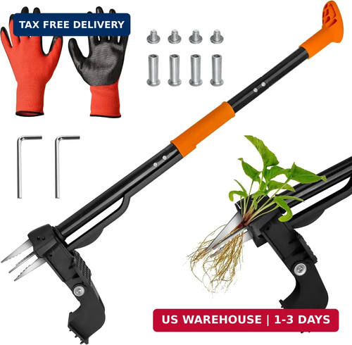 Weed puller tool claw heavy - weed,