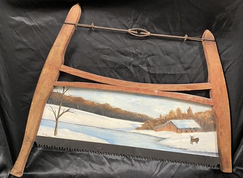 Antique cross cut saw - cross,
