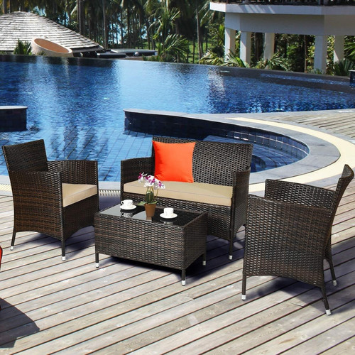 Stylish brown piece - stylish, 4-piece
