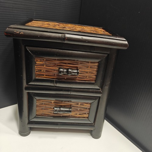 Bamboo rattan nightstand mini - nightstand,