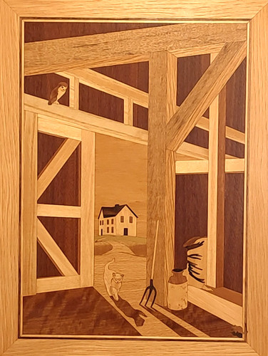 Hudson river inlay - inlay, picture