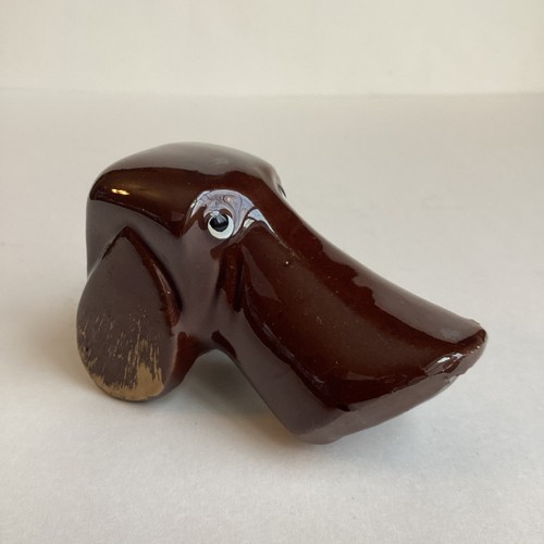 Booze hound dog pottery bottle - dog,
