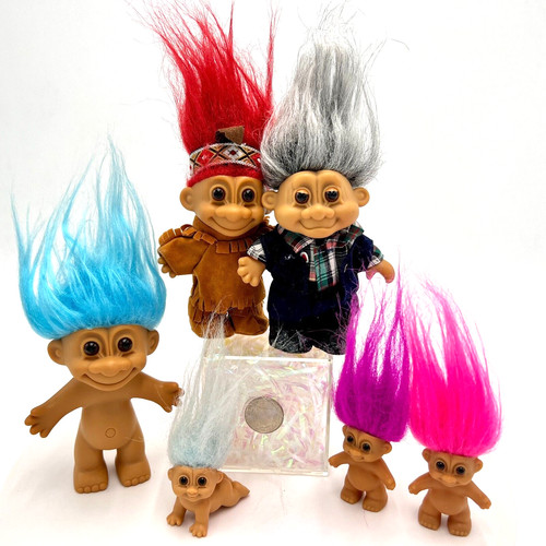 Lot vintage troll dolls - 7,