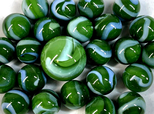 Glass marbles green - glass, python