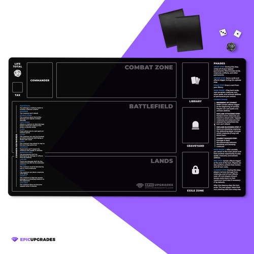 Newcomer playmat with - playmat, zones