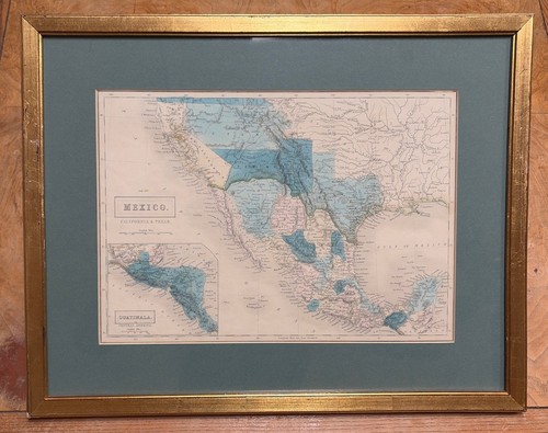 1854 antique map mexico - 1854,