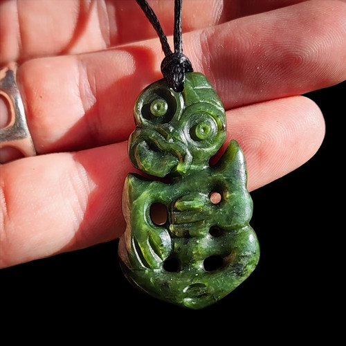 Greenstone pounamu tiki - greenstone,