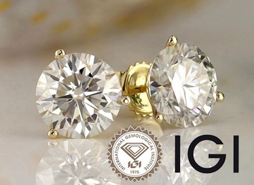 Diamond stud earrings lab - diamond,