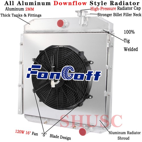 Row radiator shroud fan - radiator,