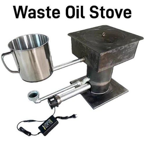 Waste oil burner hot - waste, heating