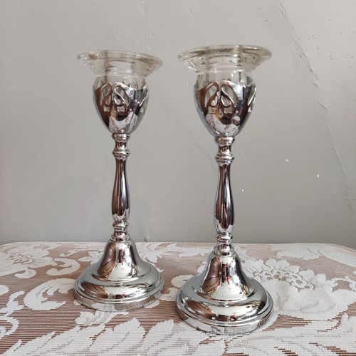 Vintage silver metal glass - vintage,