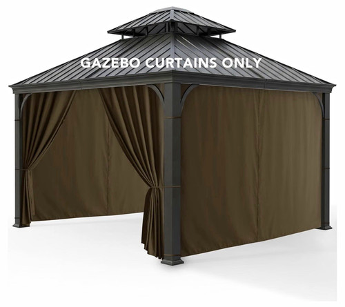 10x10x7ft brown gazebo panel - 4,