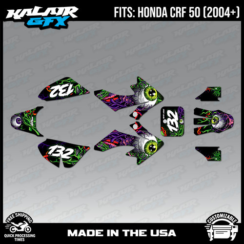 Graphics kit for honda crf50 - graphics,