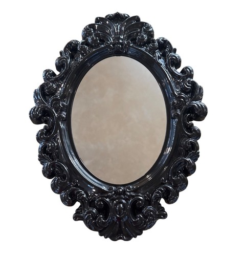 Decorative black ornate wall - black,