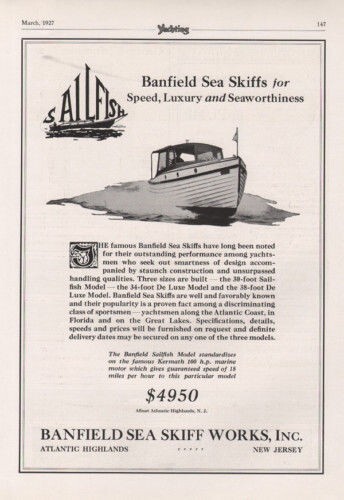 1927 banfield sea skiff - banfield,