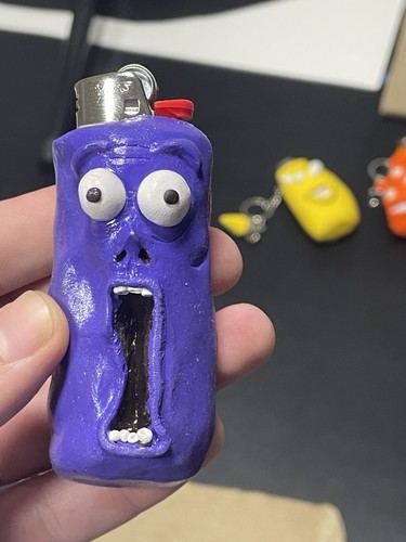 Bic purple handmade clay - bic,