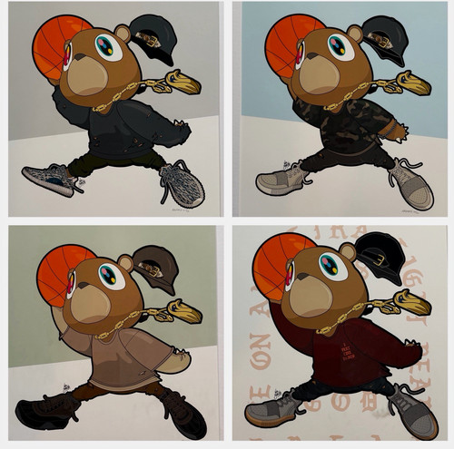 Kanye yeezy murakami prints - kanye,
