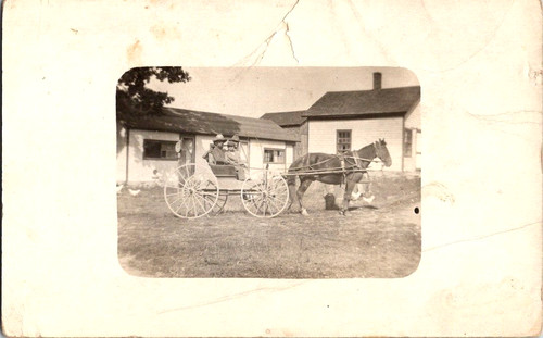Antique rppc three men - rppc, in